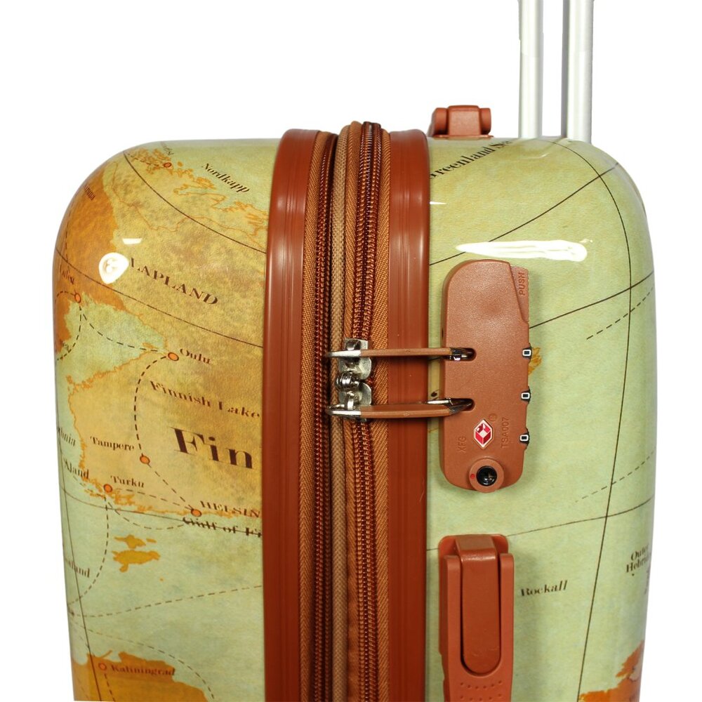 NEW - World Traveler Europe 2-Piece Hardside Polycarbonate Carry-On Luggage Set - Picture 9 of 13